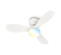 BRILONER - Ventilatore da soffitto con luce LED, telecomando, motore DC silenzio