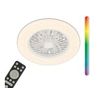 Briloner - Ventilatore da soffitto con luce, telecomando, dimmerabile, CCT, RGB