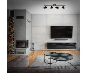 Briloner Wood & Style 2920 faretto da soffitto, 4 luci Briloner