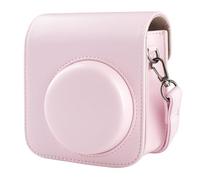 BriLumin Custodia per Fotocamera per Fujifilm Instax Mini 12, Custodia Protettiva in Pelle PU Compatibile con Instax Mini Fotocamera Ibrida Istantanea e Digitale Rosa