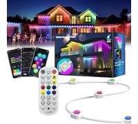 Briluxi Outdoor Lights,Briluxi Smart Rainbow LED Permanent Outdoor Light,Briluxi Outdoor Smart Lights,IP67 Waterproof Briluxi Lights,with App/Remote Control,for Featival Party Outdoor Decor (49.21 ft)