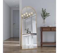 BRILVERDE Specchio per il corpo 162 x 53 cm, Specchio a tutto tondo, Grande specchio per il corpo con cornice in alluminio, Specchio a figura intera da parete con supporto per camera da letto
