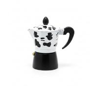 BRILY Caffettiera Classica 3 Tazze in Alluminio, (mucca)