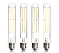 BRIMAX E27 LED lampadine dimmerabili 8W Equivalente a 80 watt Bianco caldo 2700K Edison Lampadina AC230V T10/T30 LED tubolare per cesti appesi rustici, lampadari, luci a parete, 4Pack