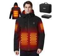 Brimekey Giacca Riscaldata Da Uomo Batteria Da 7,4 V 12000 Mah, Riscaldata, Antivento E Impermeabile