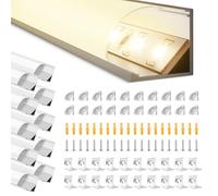 BRIMETI Profili per Strisce LED 10x Profili Angolari da 1 Metri in Alluminio V-forma con Copertura Opaca, Schermatura Opaca ingombro max striscia led 10.5mm - 15.8 x 15.8mm