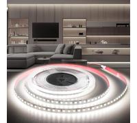 BRIMETI Striscia LED 24V 5Metri, Luce LED Interno 6000K Bianco Freddo Strisce Nastro SMD2835 120LED/m Luminoso, Larghezza 8 mm, per Cucina, Soggiorno, Bar Feste (Senza Alimentatore)