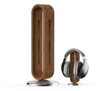 BRIMFORD Supporto Cuffie in Bambù per Scrivania, Stand Gaming da Scrivania con Base in Alluminio Stabile Design U Arc, Supporto Universale Compatibile con Sennheiser,Bose,Beats,Airpod Max,HyperX,Sony