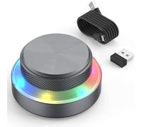 BRIMFORD Tastiera programmabile con pannello macro - 3 modalità di connessione (BT/2,4 GHz/USB-C), ideale per gioco, Photoshop e streaming, rotella di scorrimento personalizzabile, alloggiamento in