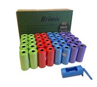 BRIMIX 600 SACCHETTI PER CREMENTI CANE CON DISPENSER 40 ROTOLI X 15 SACCHETTI/ROTOLO Per raccogliere il macello del vostro cane o feci degli animali Borsa spazzatura per la raccolta di cani