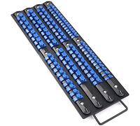 BRIMIX VASSOIO ORGANIZZATORE PORTA CHIAVI A BICCHIERO, 80 FORI, ADATTO PER 1/4" 3/8" E 1/2" PORTATILE CON MANICO DI TRASPORTO