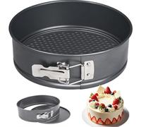 BRIMOREA Stampo rotondo a chiusura ermetica da 20 cm, antiaderente, per torte di formaggio, torte, pizza, friggitrice ad aria calda e forno