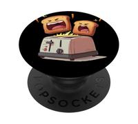 Brindisi eccitati con tostapane per gli amanti del pane PopSockets PopGrip Adesivo