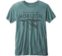 Bring Me The Horizon Men's Wound Burnout BMTH T-shirt Turquoise (Video Game)