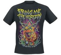 Bring Me The Horizon Smoking Dinosaur Uomo T-Shirt Nero L 100% Cotone Regular