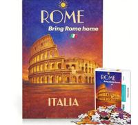 Bring Rome Home Puzzle da 1000 pezzi per adulti | Gioco per famiglie che migliora l'amore tra le coppie ideale come regalo 75x50cm