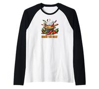Bring The Heat Spicy Chili Pepper Cooking Foodie Maglia con Maniche Raglan