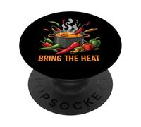 Bring The Heat Spicy Chili Pepper Cooking Foodie PopSockets PopGrip Adesivo