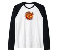 Bring The Heat Spicy Chili Pepper Flame Hot Food Lover Maglia con Maniche Raglan