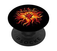 Bring the Heat Spicy Chili Pepper Flame Hot Food Lover PopSockets PopGrip Adesivo