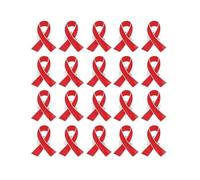 Bring Them Home - Spilla a forma di nastro rosso, per la sensibilizzazione contro l'AIDS, con design creativo a goccia d'olio, simbolo accattivante di amore e supporto, 20 Pcs, Metallo