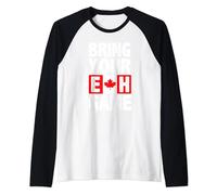 Bring Your Eh Game Canadian Flag Canada Pride T-Shirt Maglia con Maniche Raglan