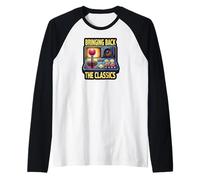 Bringing Back The Classics Retro Arcade Gamer Maglia con Maniche Raglan