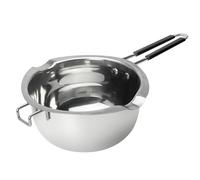 BringLuck2U Bagnomaria in Acciaio Inox, 1200ml Bagnomaria per Cioccolato, Universal Double Boiler beccucci, Fondo Piatto, per Sciogliere Il Formaggio al Burro di Cioccolato