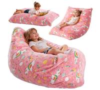 BRINJOY Pouf 3 in 1 con imbottitura in memory foam e fodera rimovibile per sala giochi, cura dei bambini, camera da letto, lettino pigro per ragazzi e ragazze