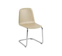 Brink sedia da pranzo con base a sbalzo in rovere/cromo