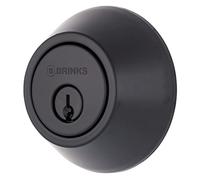 BRINKS - Catenaccio monocilindrico di transizione, nero opaco - Costruito per una rigorosa protezione residenziale con sicurezza ANSI Grade 2 (E2401-122)