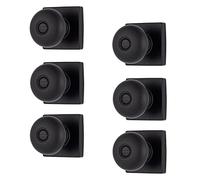 BRINKS Confezione da 6 pomelli quadrati per porta della camera da letto, colore nero opaco, stile contemporaneo, per la privacy, per letto e bagno, colore nero opaco