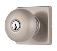 BRINKS Manopola per porta a sfera con chiave contemporanea, nichel satinato, progettata per case eleganti e moderne e si abbina perfettamente con decorazioni interne