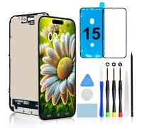 Brinonac Display per iPhone 15, Schermo LCD Retina Full HD 6,1", Kit di Sostituzione Touch Screen con Digitizer e Telaio