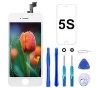 Brinonac Display per iPhone 5s/SE 2016 Schermo 4,0 Pollici Schermo LCD Touch Parti con Kit di Strumenti di Riparazione(Bianco)
