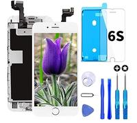 Brinonac Display per iPhone 6s Schermo 4,7 Pollici Schermo LCD Touch Parti di Ricambio con Home Pulsante, Fotocamera, Stanghetta,Sensore Flex Utensili Inclusi (Bianco)
