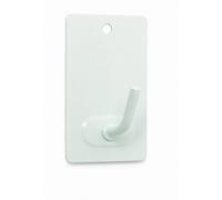 Brinox B70260D - Gancio adesivo medio, 2,6 x 4,3 x 2,1 cm, colore: bianco laccato