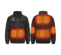 BRINSE Piumino caldo Peu, Muta d'assalto riscaldata US.B lavabile per l'inverno, lavoro all'aperto, sci, viaggio, senza banca di potere, warm(Black,S)