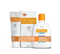 Brinton UV Doux Silicone Sunscreen Gel SPF50 PA+++ (50gm) & Face Cleanser (125ml) Combo | Skincare Duo for Sun Protection & Deep Cleansing | Lightweight, Dermatologist-Approved, for All Skin Types