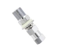Briny River 1 adattatore per montaggio radio resistente con connettore SO-239 in rame nichelato, adatto per antenna radio CB con fori da 1,27 cm