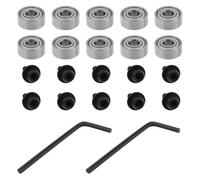 Briny River 10 cuscinetti guida per fresa da 3/16 "x 1/2" x 3/16" per fresatrice lavorazione del legno con viti