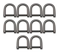 Briny River 10 Pezzi Cerniera Vite D-Ring 1,29x1,46 Cm Diametro Interno 0,9 Cm Vite In D-Ring Per Fai Da Te Artigianato Pelletteria Accessori Portachiavi Borsa Pistola Nero