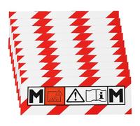 Briny River 10Pcs M Class Adesivi di Sicurezza Strumento di Sicurezza Marcatura Adesivi 150x50mm