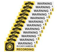Briny River 12pcs Adesivo Per Registrazione Telecamera Auto 15 X 5 Cm Per Dash Cam Avviso Di Sorveglianza Adesivo Per Auto Condivisa E Monitoraggio Del Veicolo Adesivo Di Avvertimento