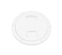 Briny River 1PC Bianco 5 Pollici Barca Ispezione Boccaporto Coperchio Tondo Ponte Boccaporto Tappo con Piastra di Copertura Staccabile Fori Preforati per Barca Marina Yacht RV