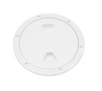 Briny River 1PC Bianco 6 Pollici Barca Ispezione Boccaporto Coperchio Tondo Ponte Boccaporto Tappo con Piastra di Copertura Staccabile Fori Preforati per Barca Marina Yacht RV