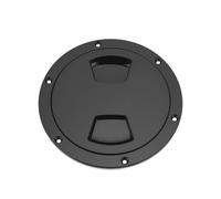 Briny River 1PC Nero 5 Pollici Barca Ispezione Boccaporto Coperchio Tondo Ponte Boccaporto Tappo con Piastra di Copertura Staccabile Fori Preforati per Barca Marina Yacht RV