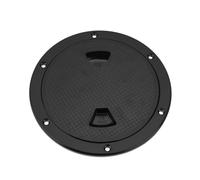Briny River 1PC Nero 6 Pollici Barca Ispezione Boccaporto Coperchio Tondo Ponte Boccaporto Tappo con Piastra di Copertura Staccabile Fori Preforati per Barca Marina Yacht RV