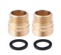 Briny River 2 adattatori in ottone per rubinetto, M24 maschio M22 femmina a filettatura da 1/2", adatti per irrigazione da giardino