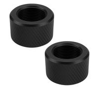 Briny River 2 adattatori per filettatura zigrinata, 5/8 x 24, adatti per macchine utensili per automobili, navi, colore nero